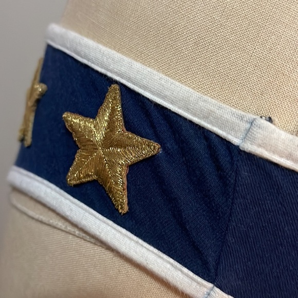 Moschino Mare Vintage Blue White Gold Stars Bikini Swim Suit - Picture 9 of 12